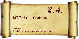 Móricz Andrea névjegykártya